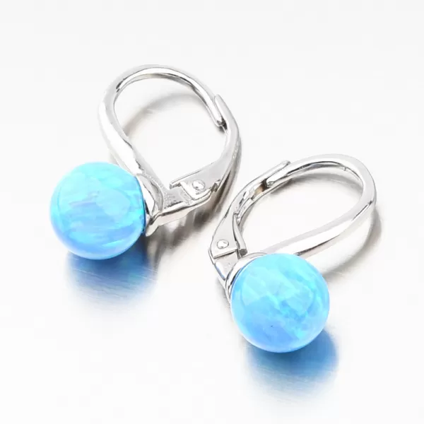 Strieborné náušnice s modrým opálom UCST-121747