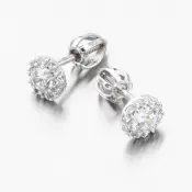 Dámske náušnice so zirkónmi biele zlato 52GZ-2745-B-ZIR