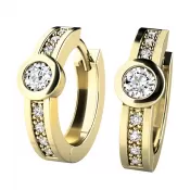 Dámske kruhové náušnice so zirkónmi 10968-ZL-ZIR