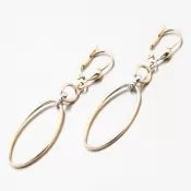 Zlaté visiace náušnice 12-700