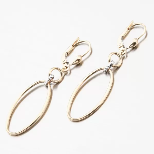 Zlaté visiace náušnice 12-700