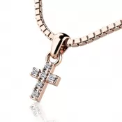 Prívesok - krížik s briliantmi 140027-CV-DIA