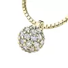 Dámske žlté zlato 585/1000 prírodný diamant 0,286 ct G/SI guľôčkový náhrdelník 10971-NH01-ZL