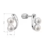 Strieborné náušnice kôstky dve riečne perličky biele 21087.1B