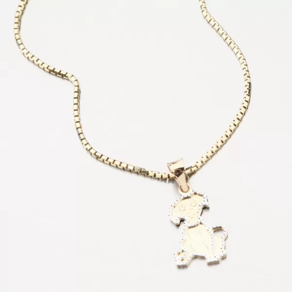 Zlatý prívesok pes 13-394