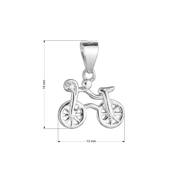 Strieborný prívesok koleso so zirkónom 14013.1