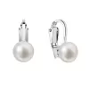Strieborné náušnice klipsy s riečnou perlou 21082.1
