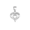 Strieborný prívesok dve srdcia so zirkónmi 14011.1