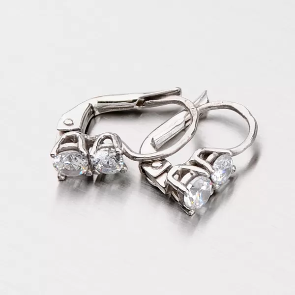 Zlaté náušnice so zirkónmi 2-220