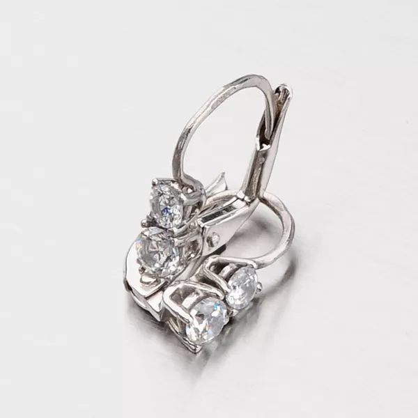 Zlaté náušnice so zirkónmi 2-220