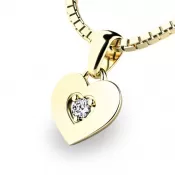 Zlatý prívesok srdca 10874-ZL-ZIR