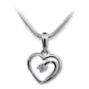 Prívesok - srdce s diamantom DF1602