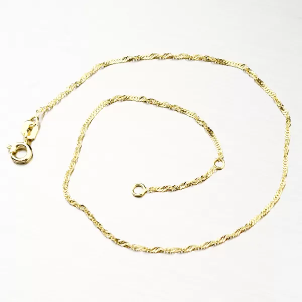 Zlatá retiazka na nohu 46-1126