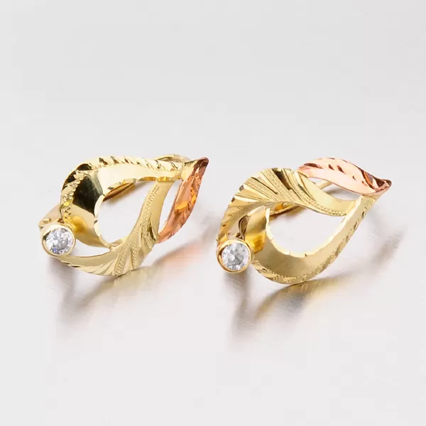 Zlaté náušnice so zirkónmi 52NK-019