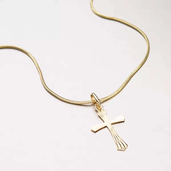 Zlatý prívesok - kríž 13-340