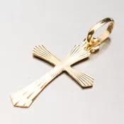 Zlatý prívesok - kríž 13-340