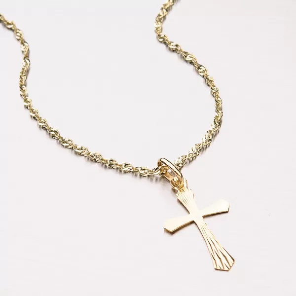 Zlatý prívesok - kríž 13-340