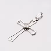 Zlatý prívesok - kríž so zirkónom 43-2221