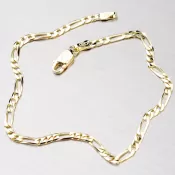 Zlatý náramok - Figaro 3+1 44-1115