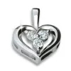 Prívesok - srdce s diamantmi DF1919