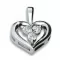 Prívesok - srdce s diamantmi DF1919