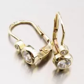 Náušnice so zirkónmi, zlato 585 42-3265