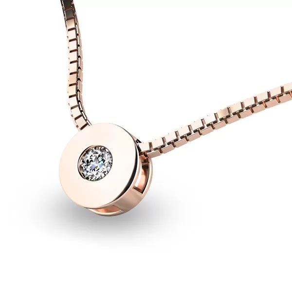 Zlatý prívesok z ružového zlata 10912-CV-ZIR