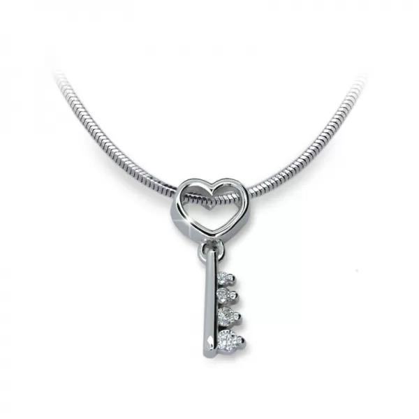 Prívesok - kľúč s diamantmi DF1921