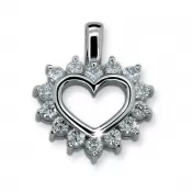 Prívesok - srdce s diamantmi DF1975