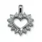Prívesok - srdce s diamantmi DF1975
