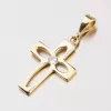 Zlatý prívesok - kríž so zirkónom 43-2112