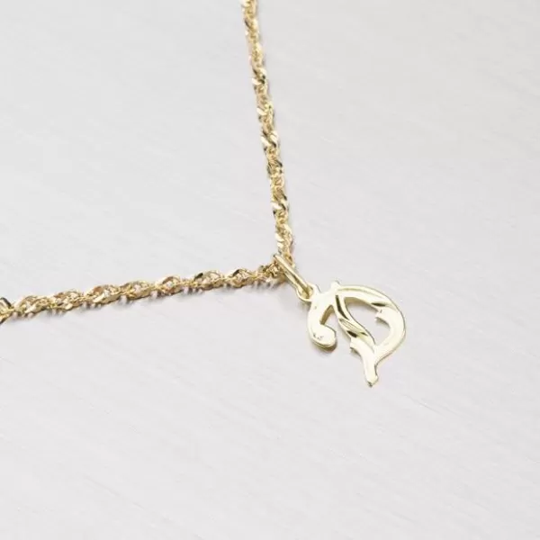 Zlatý prívesok - písmenko D 2-4002-D