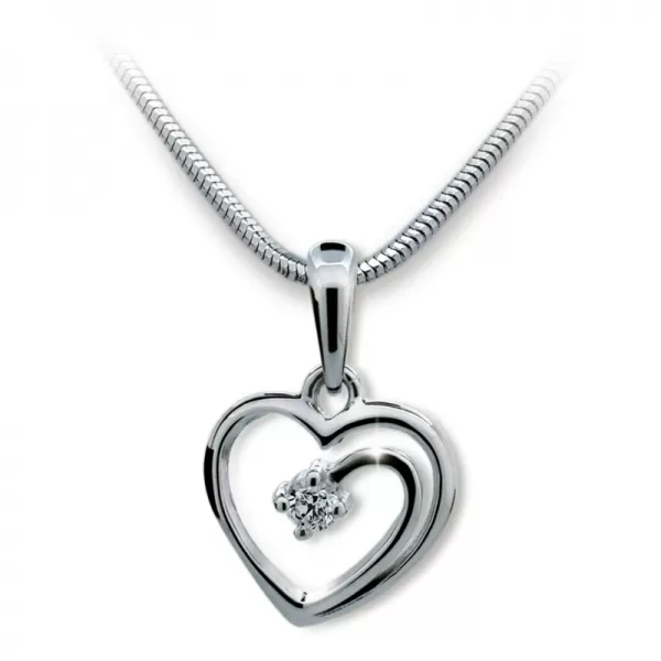 Srdiečko zlaté so zirkónom DZ1602