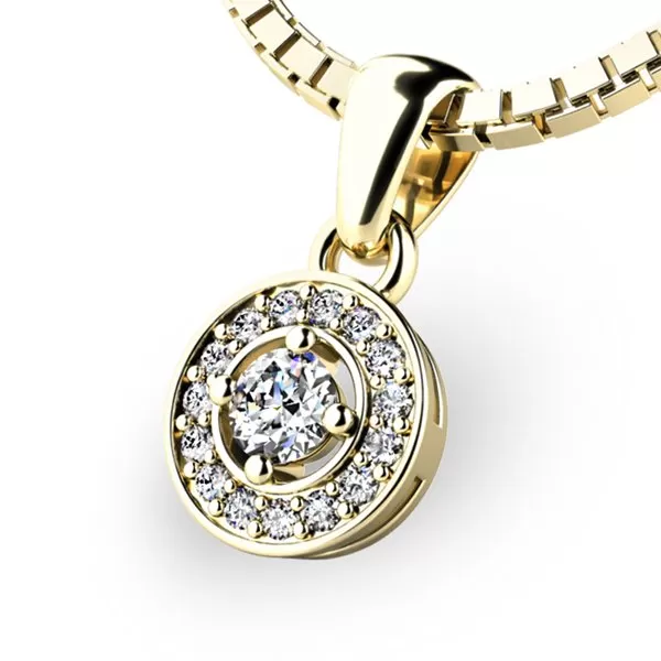 Zlatý prívesok zo žltého zlata 10922-ZL-ZIR