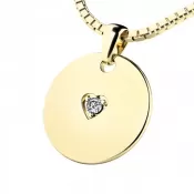 Zlatý okrúhly medailón 10949-ZL-ZIR