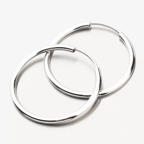 Krúžky z bieleho zlata 20 mm 12-057