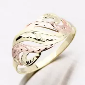 Zlatý prsteň klasický ručný vyrytý 51p-564