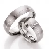 Titánové snubné prstene s diamantmi T710B