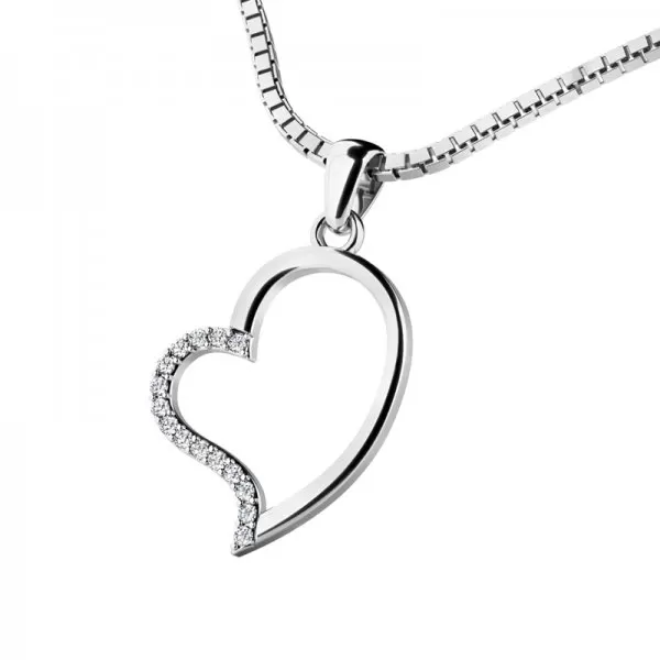 Zlatý prívesok srdca 10948-B-ZIR