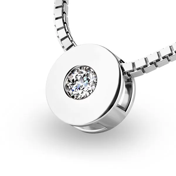 Zlatý prívesok z bieleho zlata 10912-B-ZIR