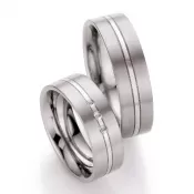 Titánové snubné prstene s diamantmi T713B