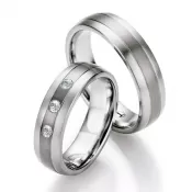 Snubné prstene oceľové s titánom TS603