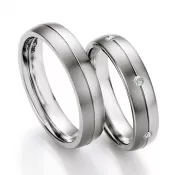 Snubné prstene oceľové s titánom TS608