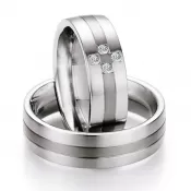 Snubné prstene oceľové s titánom TS601