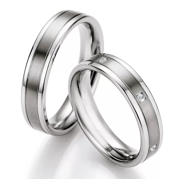 Snubné prstene oceľové s titánom TS607