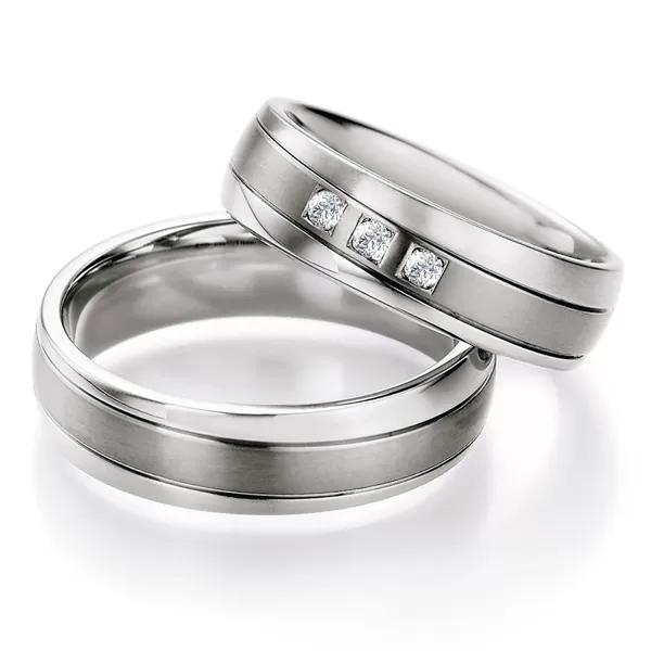 Snubné prstene oceľové s titánom TS605