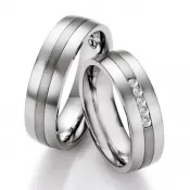 Snubné prstene oceľové s titánom TS609