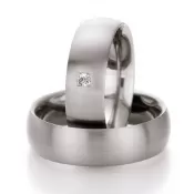 Titánové snubné prstene s diamantom T711B