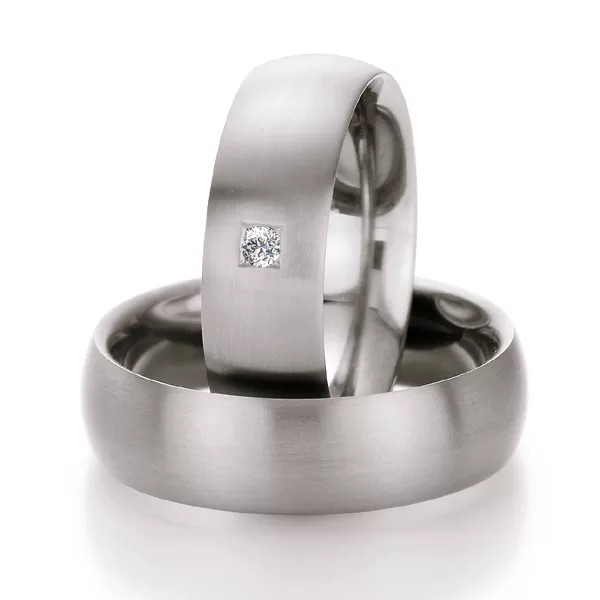 Titánové snubné prstene s diamantom T711B