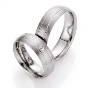 Svadobné obrúčky titán prírodný diamant 0,030 ct T709B